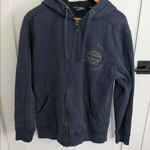 Harley-Davidson Dark Navy Full-Zip Hooded Sweatshirt